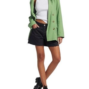 Free People Olivia Belted Double-Breasted Blazer